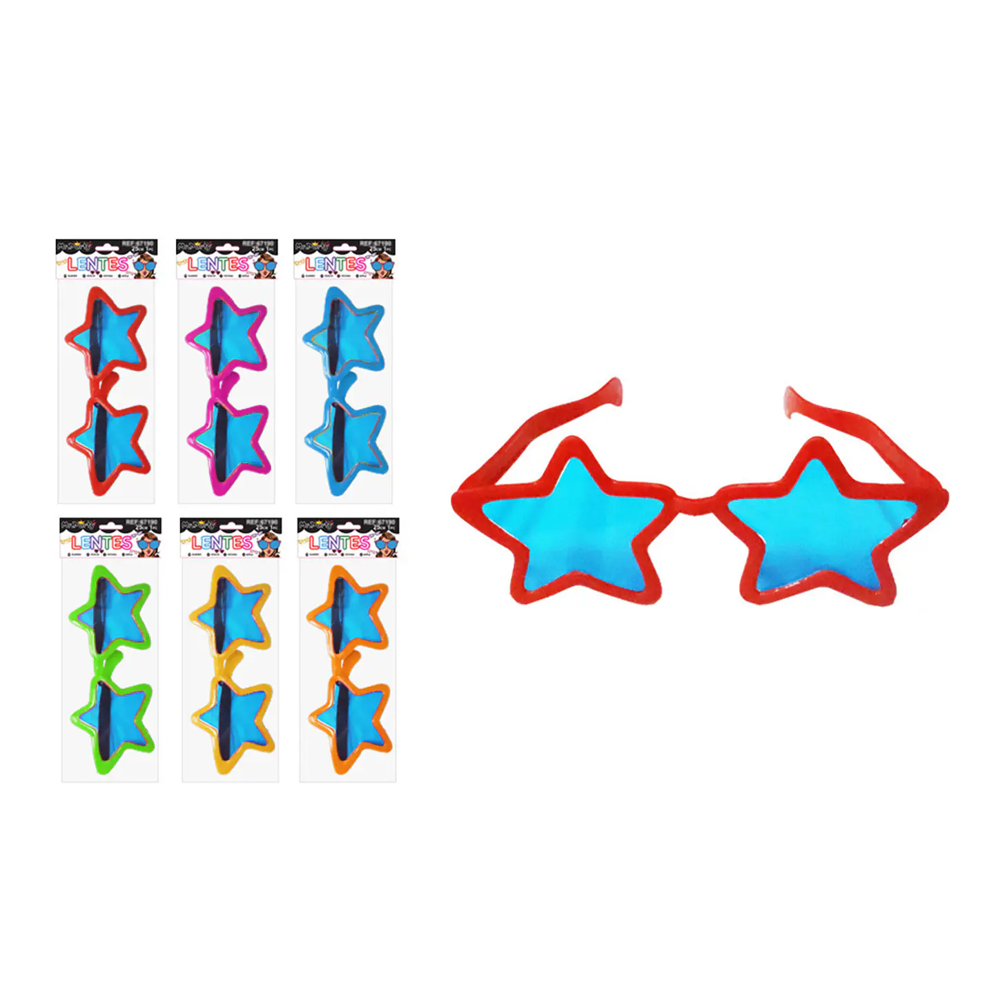 Lentes de fiesta forma estrella Color Aleatorio 1