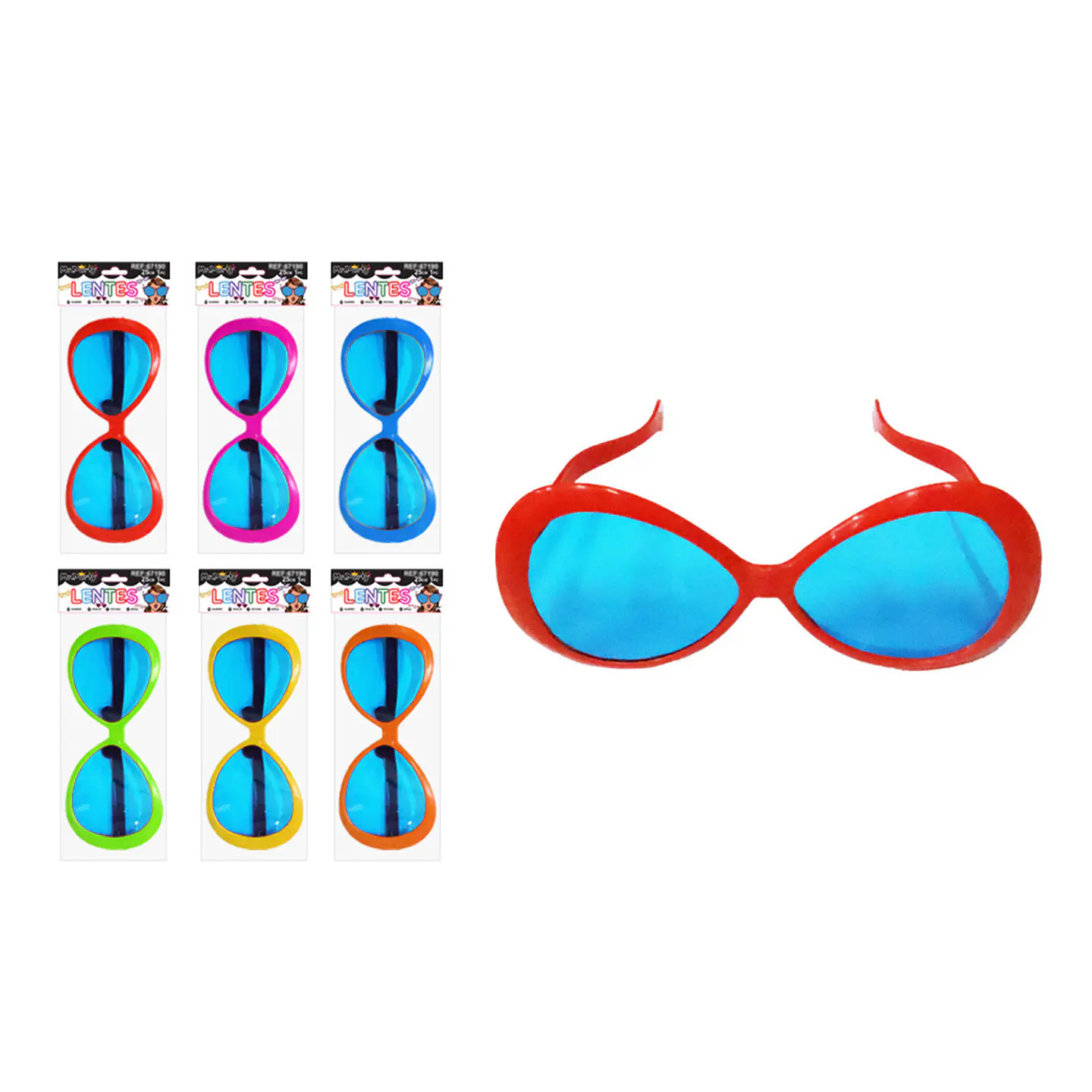 Lentes de fiesta forma ovalada Color Aleatorio 1