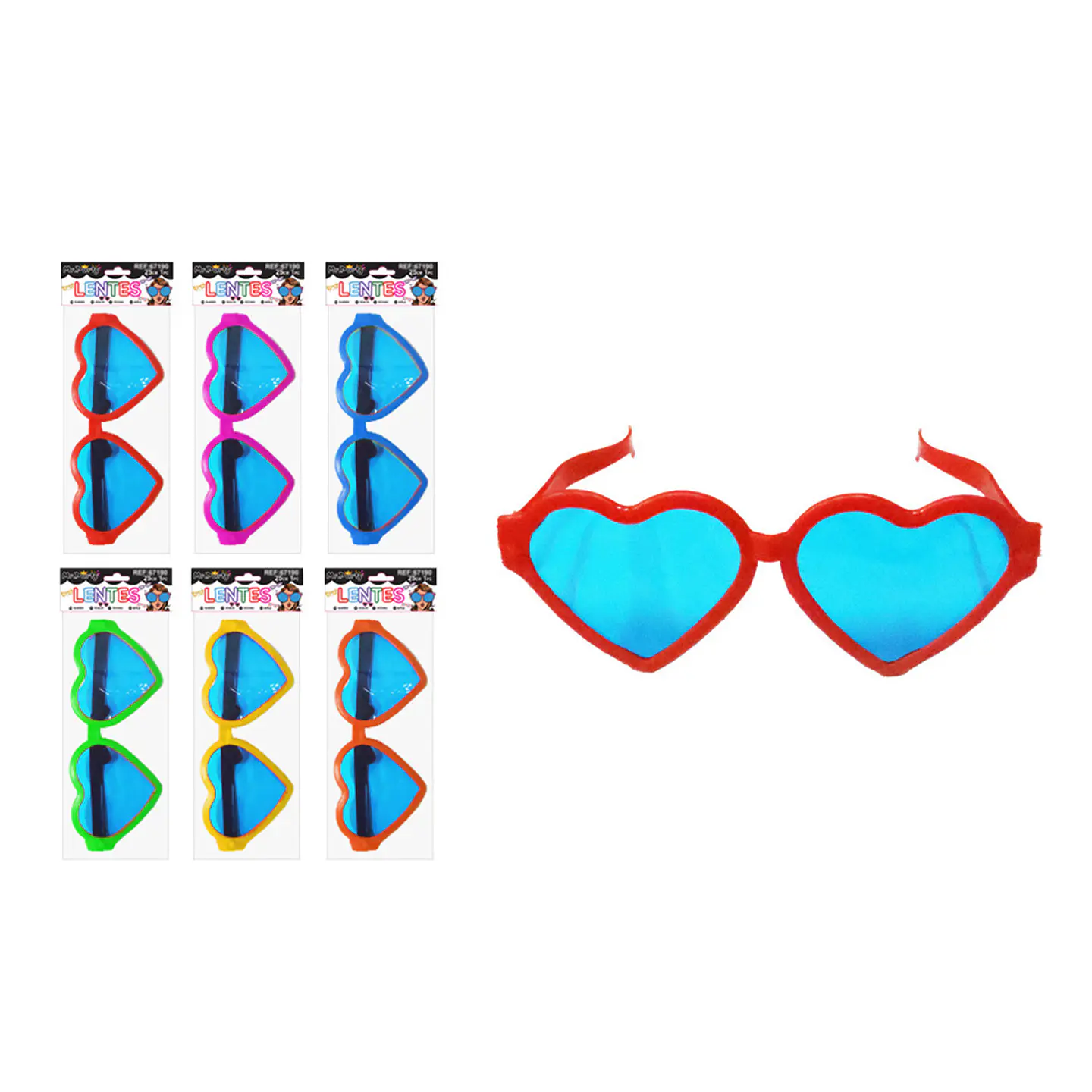 Lentes de fiesta forma corazón Color Aleatorio 1