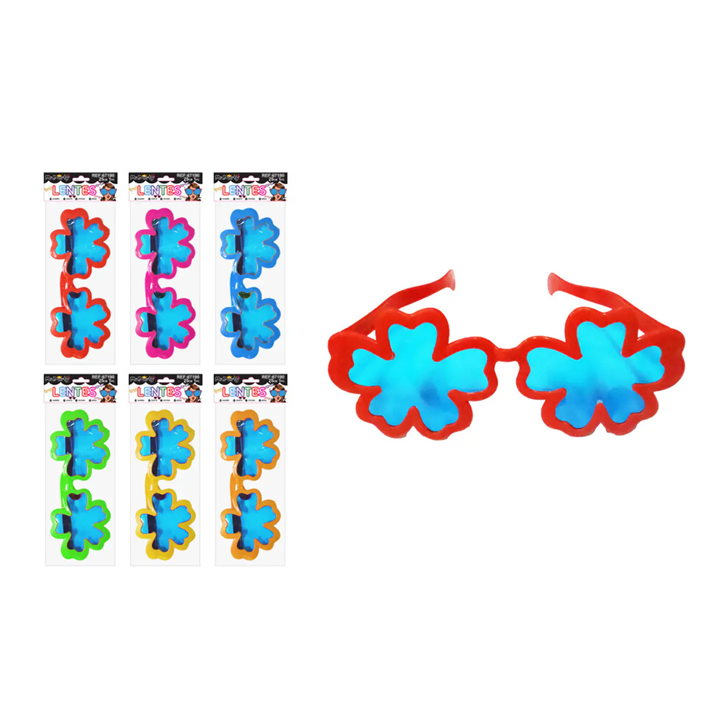 Lentes de fiesta forma flor Color Aleatorio 1