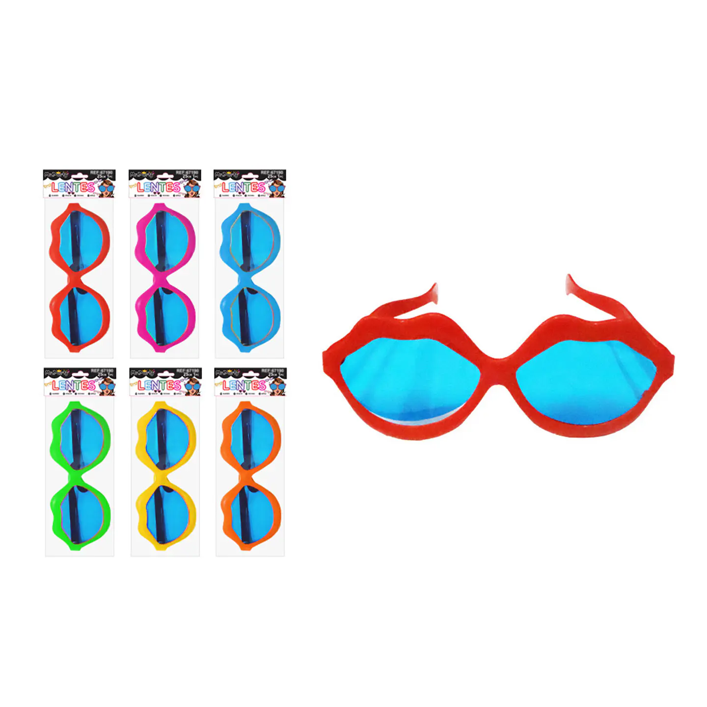 Lentes de fiesta forma labios Color Aleatorio 1