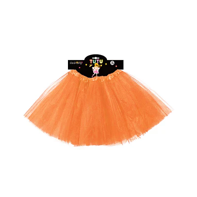 Falda tutu de 3 capas 30cm naranjo