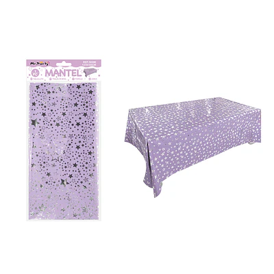 Mantel con estrellas morado 137*183cm  
