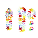 Set de collar cotillón hawaiano multicolor 48cm