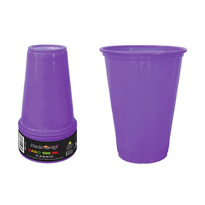 Vasos de plásticos púrpura oscuro 500ML 10pcs