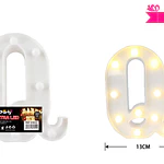 Letra Q con luz led 22cm