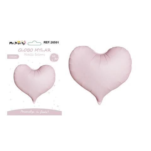 Globo metálico corazón mate mamey 51*52cm