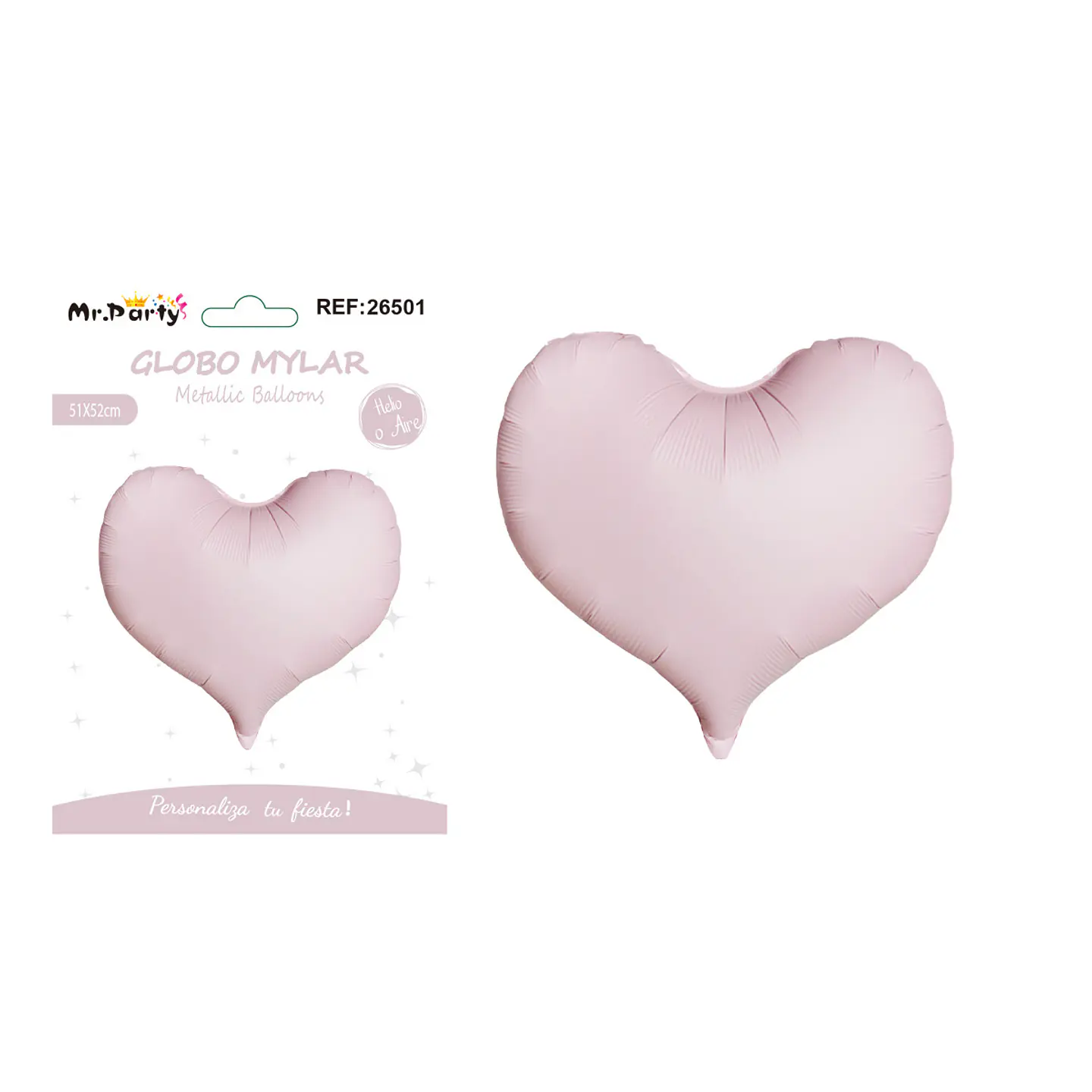 Globo metálico corazón mate mamey 51*52cm 1