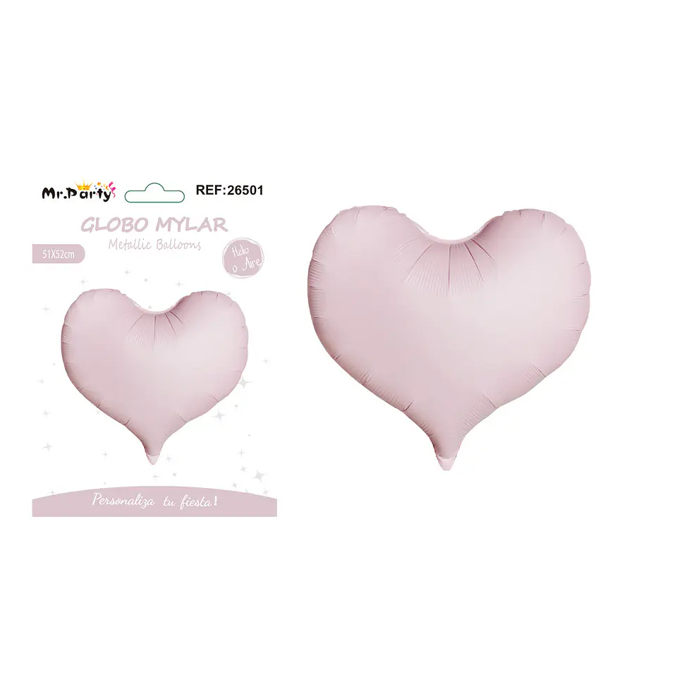 Globo metálico corazón mate mamey 51*52cm 1