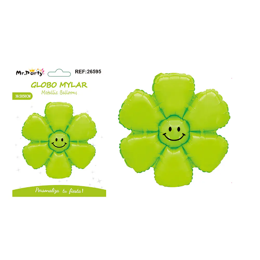 Globo metálico margarita color macarrón verde 39.5*50cm