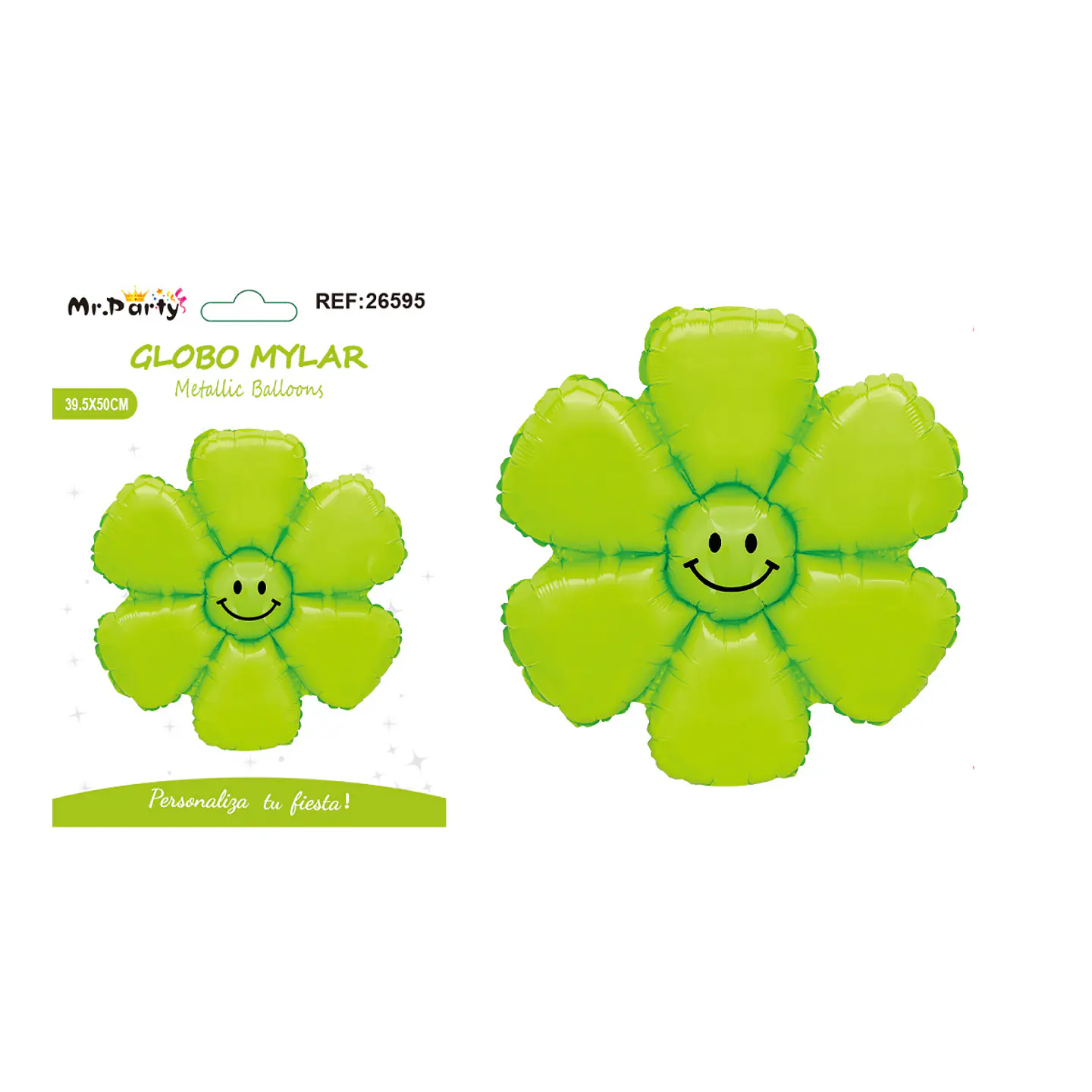 Globo metálico margarita color macarrón verde 39.5*50cm 1