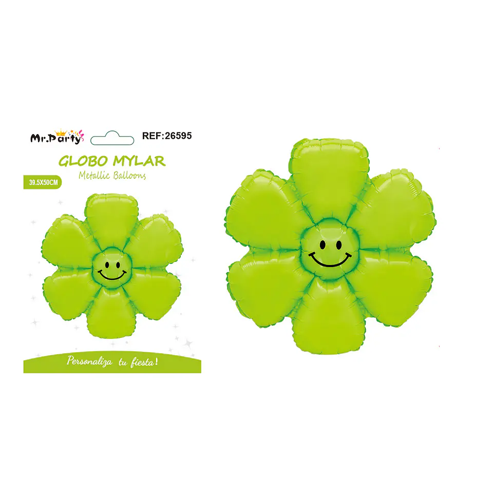 Globo metálico margarita color macarrón verde 39.5*50cm 1