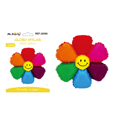 Globo metálico margarita multicolor 39.5*50cm