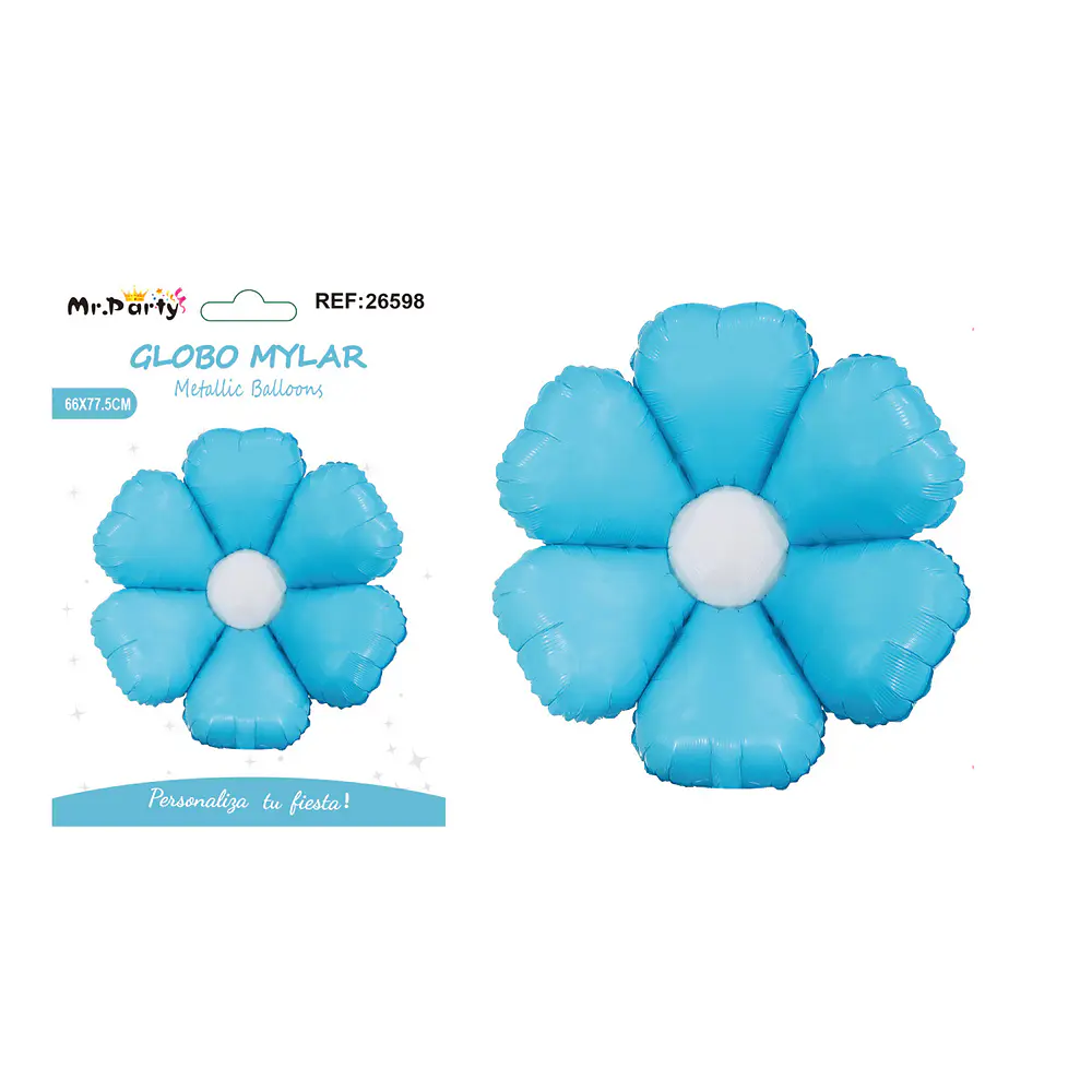 Globo metálico margarita color macarrón celeste 66*77.5cm