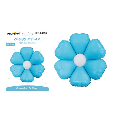 Globo metálico margarita color macarrón celeste 66*77.5cm