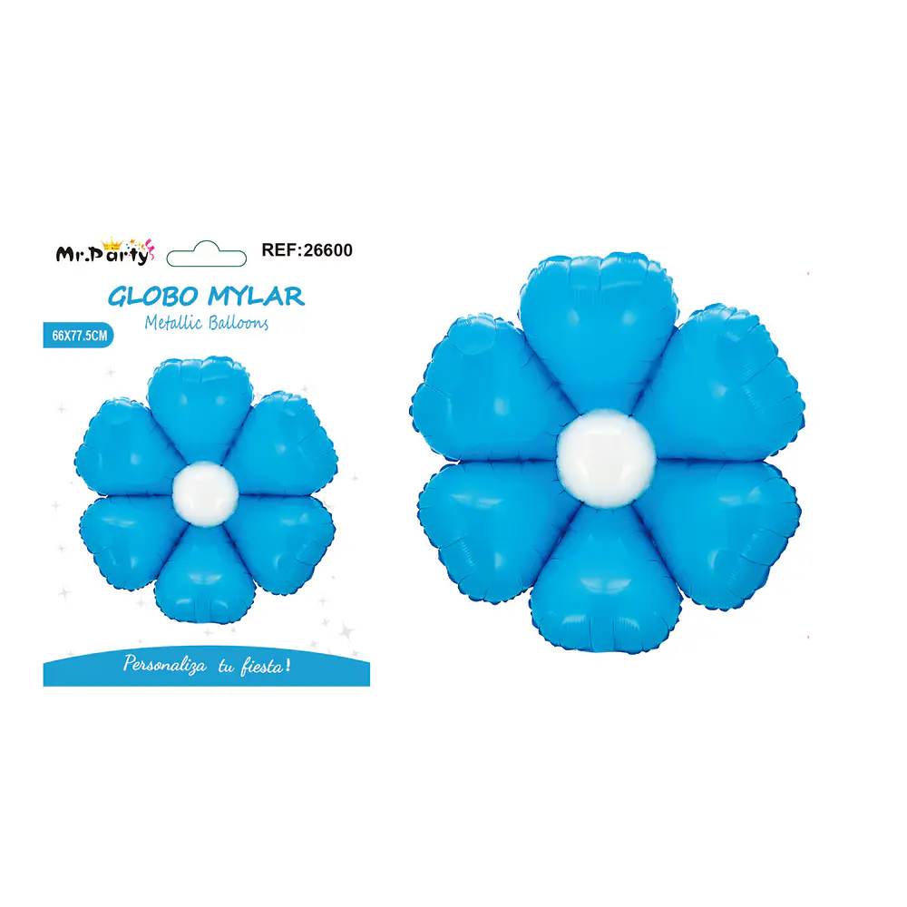 Globo metálico margarita color macarrón azul 66*77.5cm