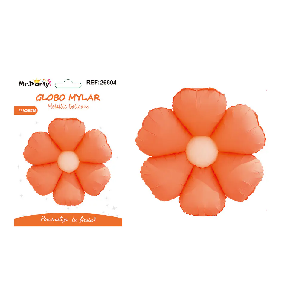 Globo metálico margarita rosado mate 66*77.5cm