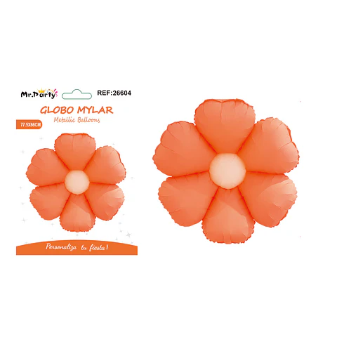 Globo metálico margarita rosado mate 66*77.5cm