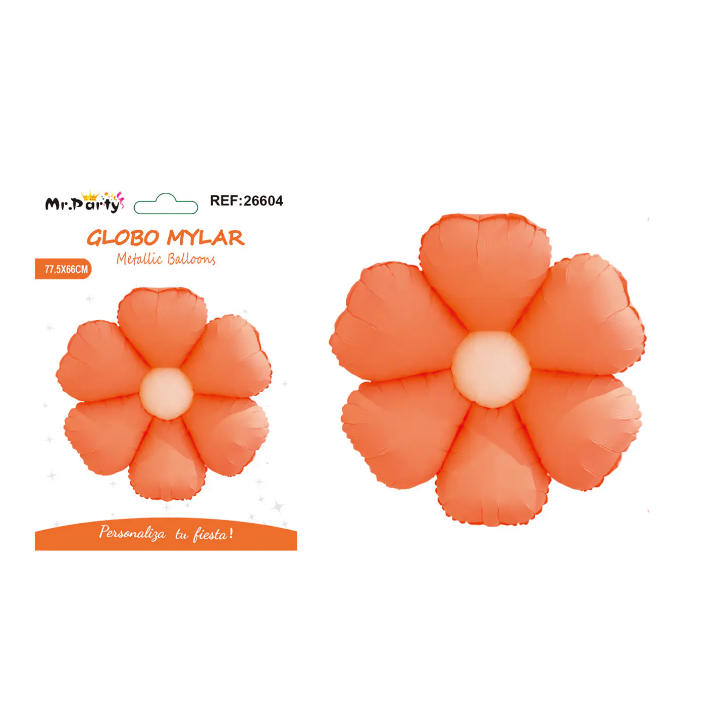 Globo metálico margarita rosado mate 66*77.5cm 1