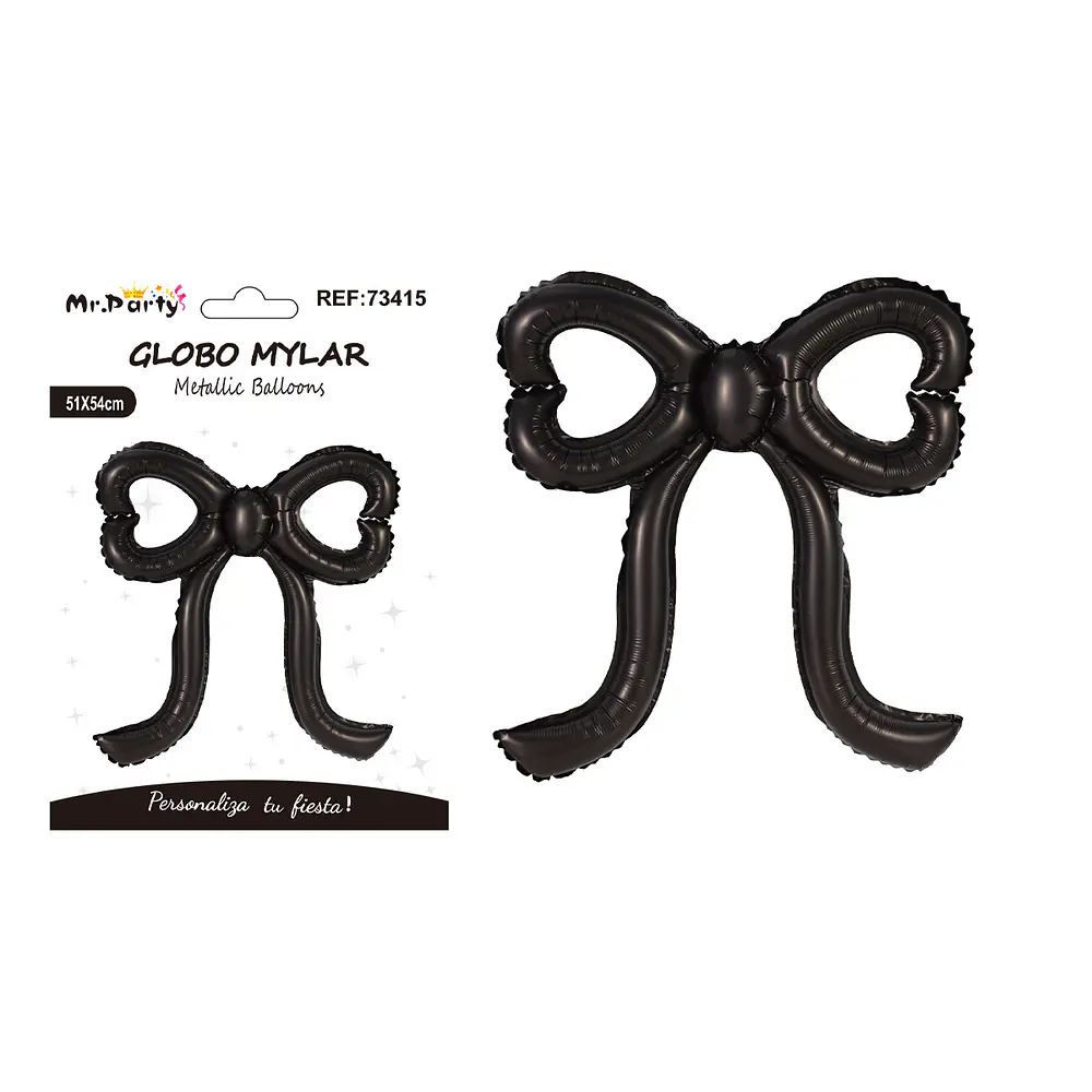 Globo metálico lazo negro 51*54cm