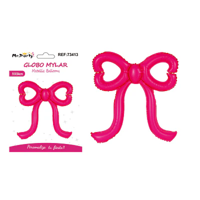 Globo metálico lazo fucsia 51*54cm
