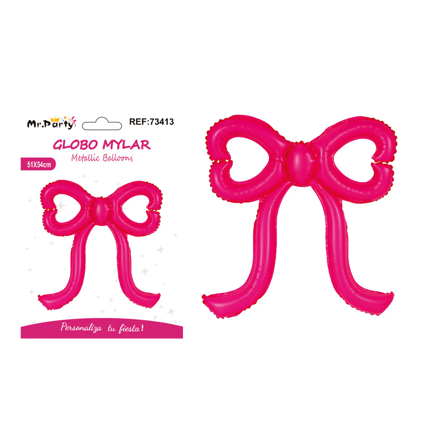 Globo metálico lazo fucsia 51*54cm 1