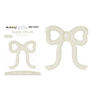 Globo metálico lazo blanco 51*54cm