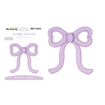 Globo metálico lazo lila 51*54cm