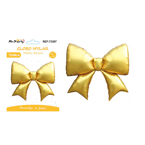 Globo metálico lazo dorado 75*98cm