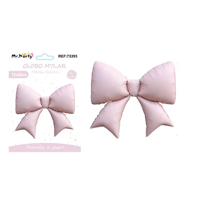 Globo metálico lazo rosa 75*98cm
