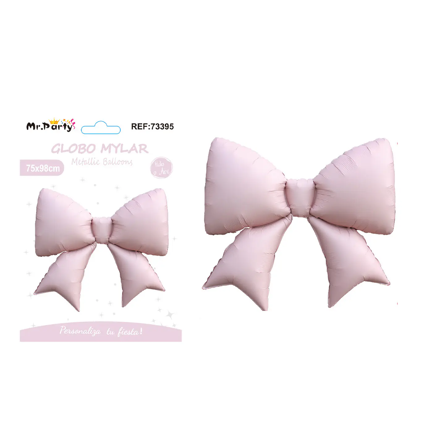 Globo metálico lazo rosa 75*98cm 1