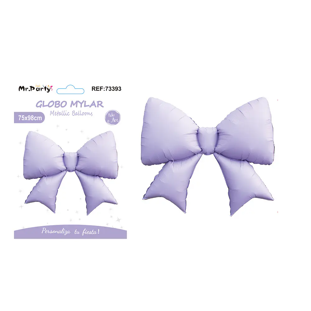 Globo metálico lazo lila 75*98cm