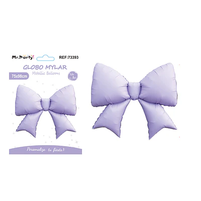 Globo metálico lazo lila 75*98cm