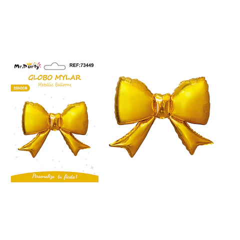 Globo metálico lazo dorado 55*43cm