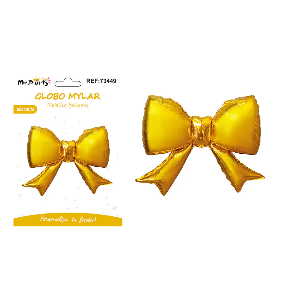 Globo metálico lazo dorado 55*43cm 1