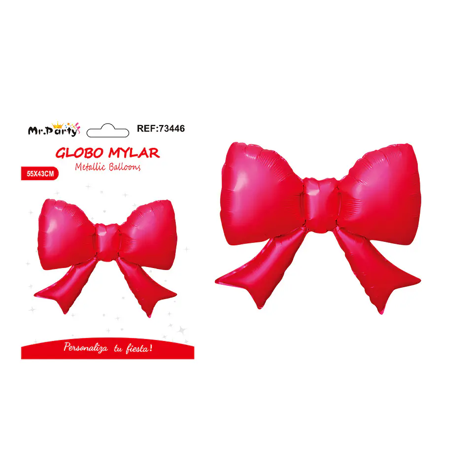 Globo metálico lazo rojo 55*43cm 1