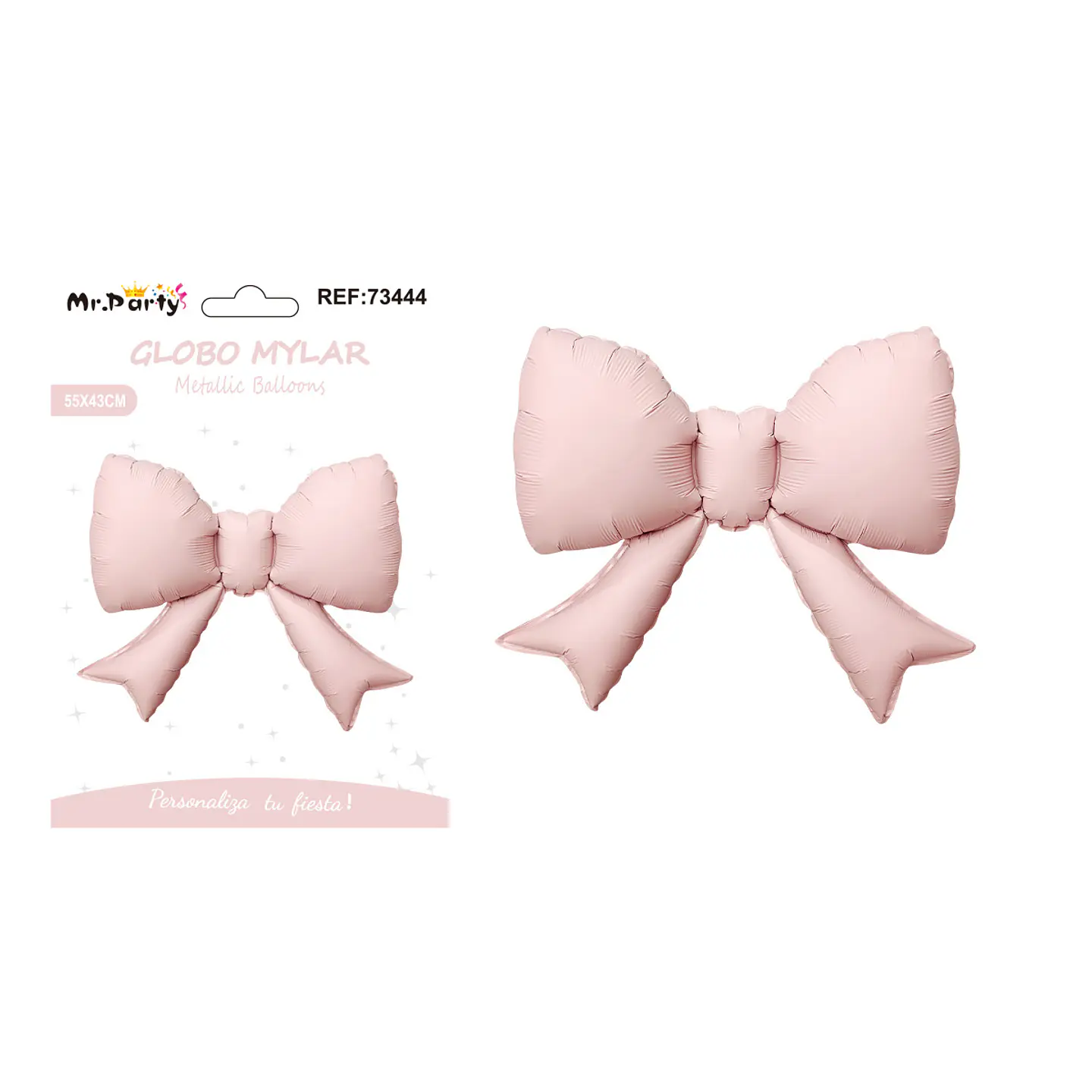 Globo metálico lazo rosado 55*43cm 1