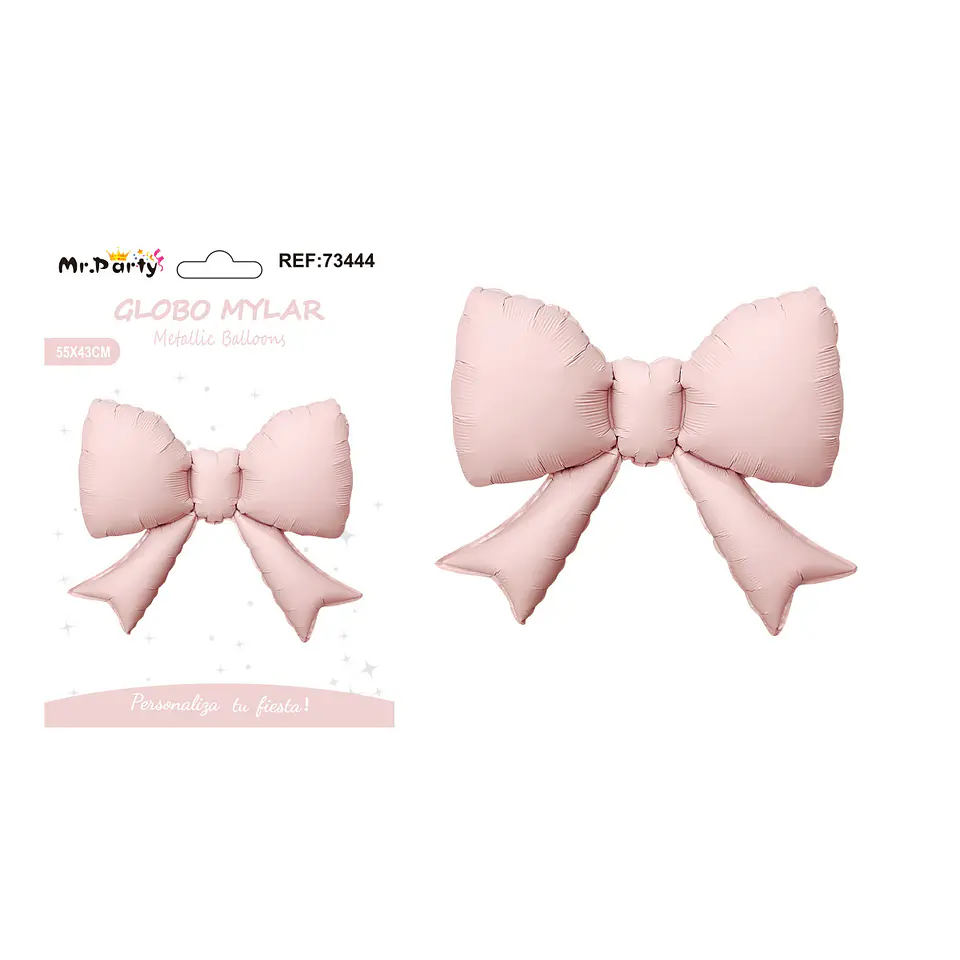 Globo metálico lazo rosado 55*43cm 1