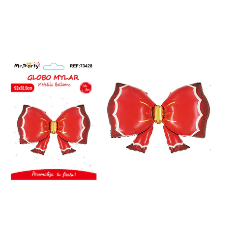 Globo metálico lazo rojo 92*58.5cm