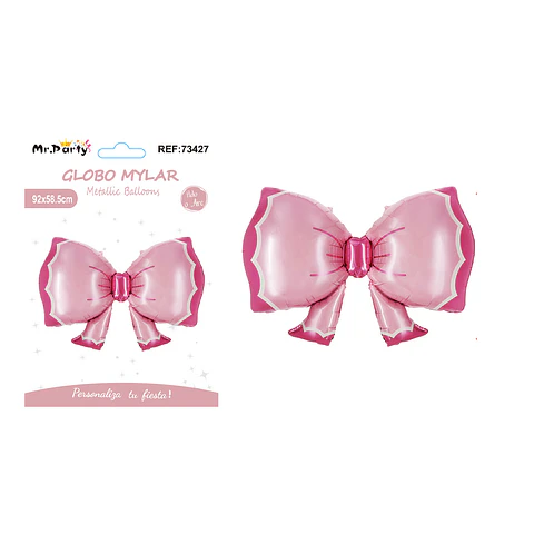 Globo metálico lazo rosa 92*58.5cm