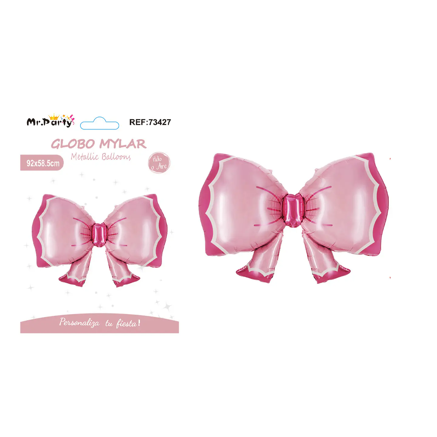 Globo metálico lazo rosa 92*58.5cm 1