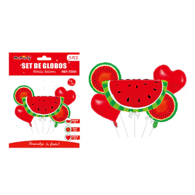 Globo metálico conjunto sandía