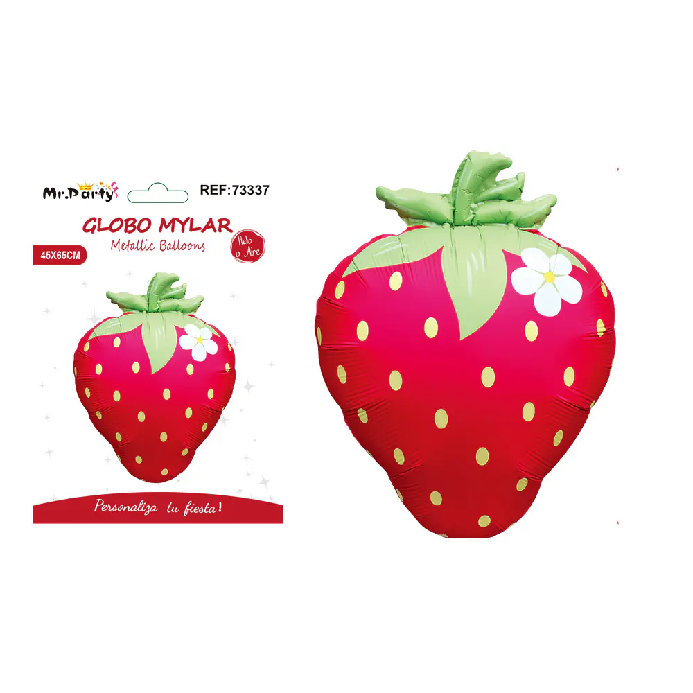 Globo metálico frutilla estilo INS rojo 45*65cm