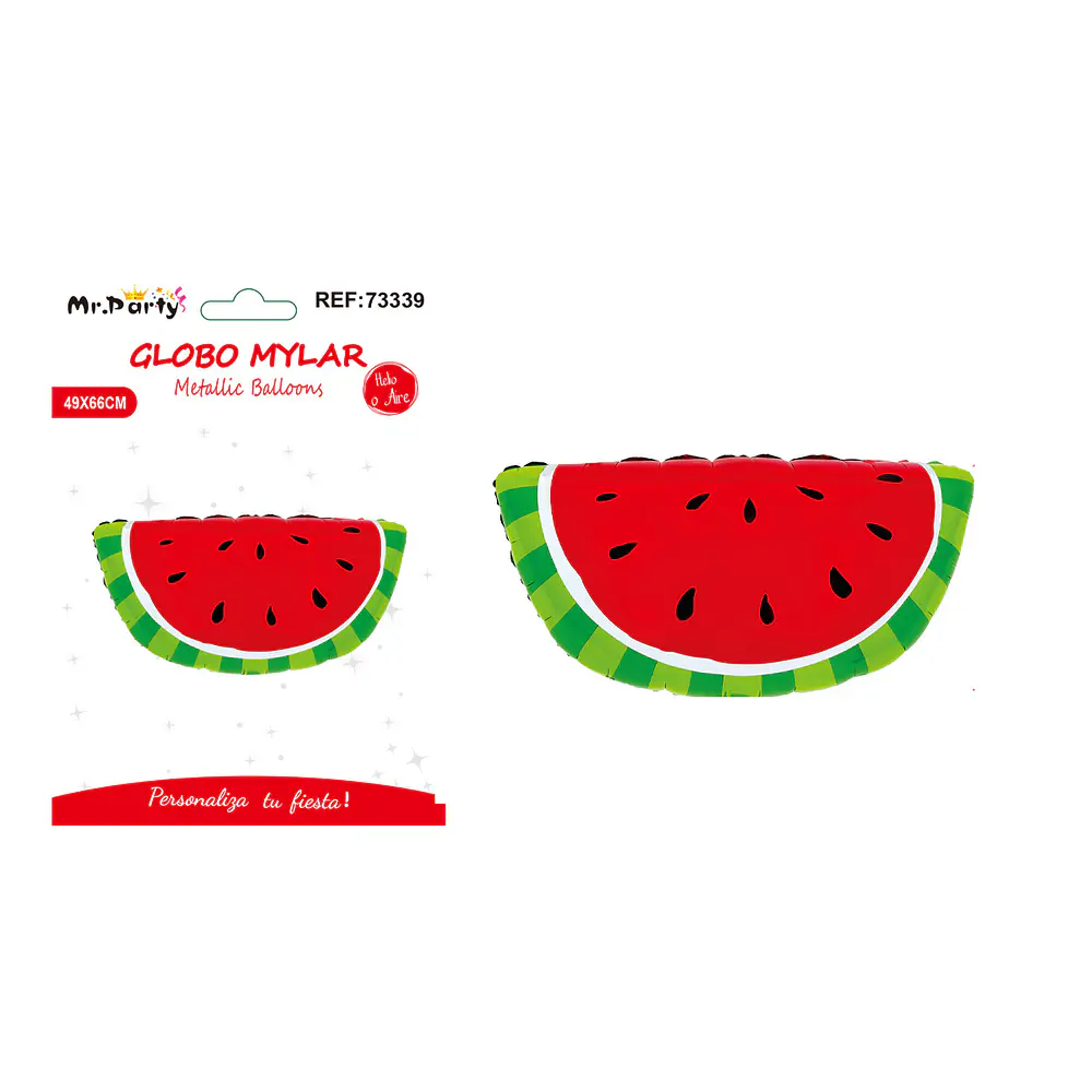 Globo metálico medio sandía 49*66cm