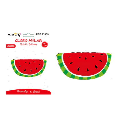 Globo metálico medio sandía 49*66cm