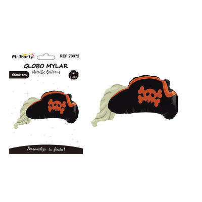 Globo metálico sombrero pirata 66*41cm