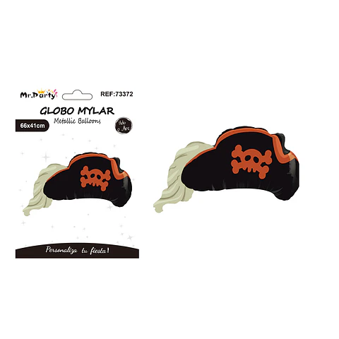Globo metálico sombrero pirata 66*41cm