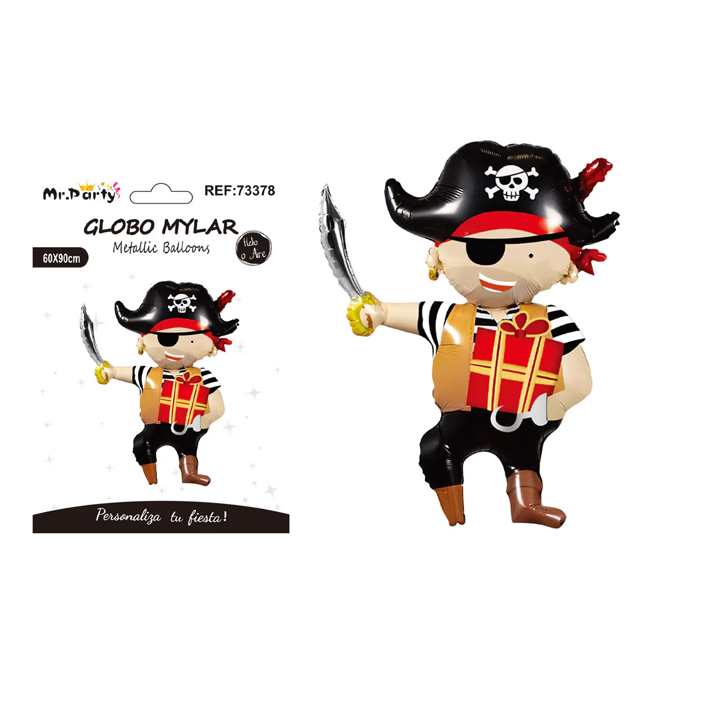 Globo metálico pirata 60*90cm 1
