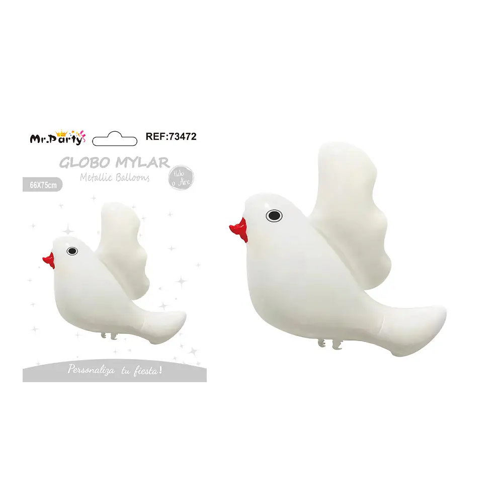 Globo metálico paloma de la paz 66*75cm