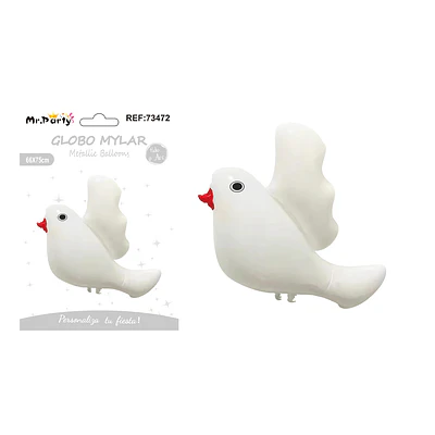 Globo metálico paloma de la paz 66*75cm